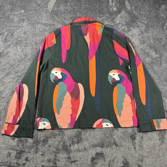 Farm for Anthropologie Womens XS 2 Piece Parrot Printed Wide Leg Boho Top Pants - Picture 10 of 16